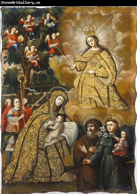 unknow artist Virgin of Mercy with Three Saints